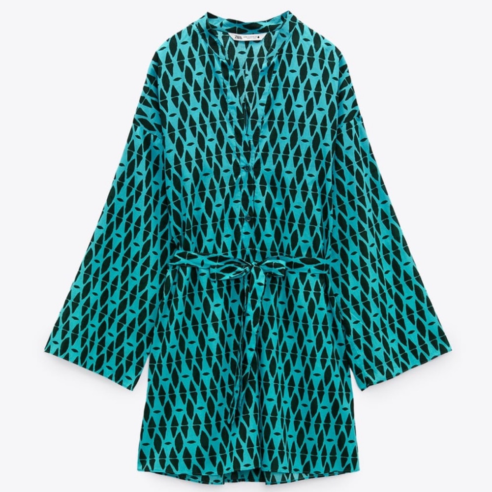 ZARA PRINTED SHORT DRESS SIZE XS NWT